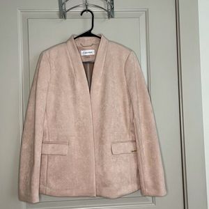 Calvin Klein blush pink velvet blazer